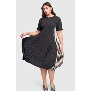 Urban by Alembika Yucatán Crew Cocoon Dress Stripes Size 3/Med (10-12) Lagenlook